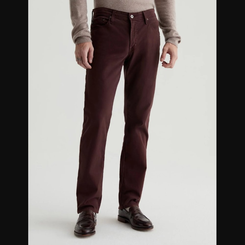 AG Adriano Goldschmied The Graduate SUD Tailored Leg Brown Jeans mens 38/32